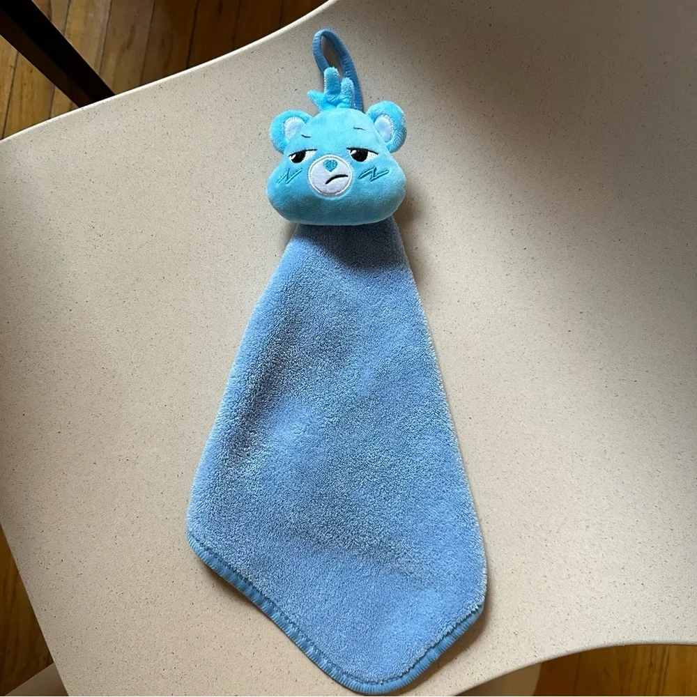 (3 for $15) Care Bears blue plush hand towel